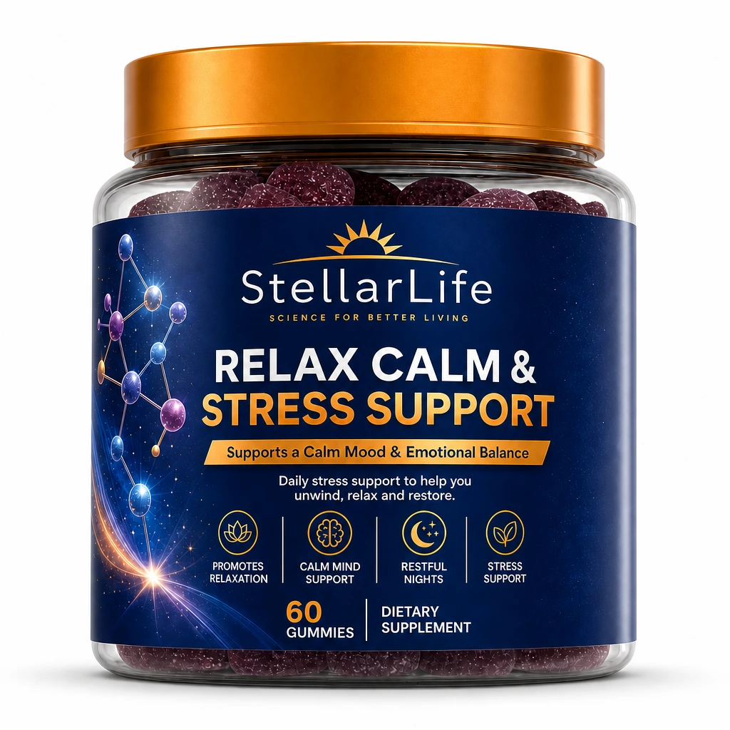 [SL0008] StellarLife Relax Calm & Stress Support Gummies 60 Per Bottle