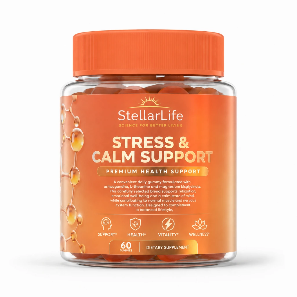 [CAL-GUM-0060] StellarLife Stress & Calm Support Gummies 60 Per Bottle