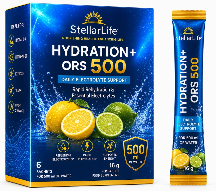 StellarLife Hydration+ ORS500 6x16g Sachets
